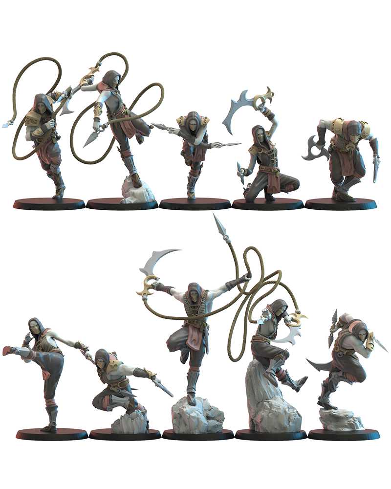 Dākumūn Shinobi Regiment (x10) - Night Elves - TTRPG - Wargaming - Dungeons and Dragons