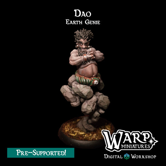 Dao - Earth Genie - TTRPG - Wargaming - Earth Elemental - Dungeons and Dragons