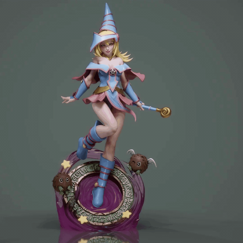 Dark Magician Girl Sculpture (75mm to 500mm) - Unassembled/Unpainted/3D Print