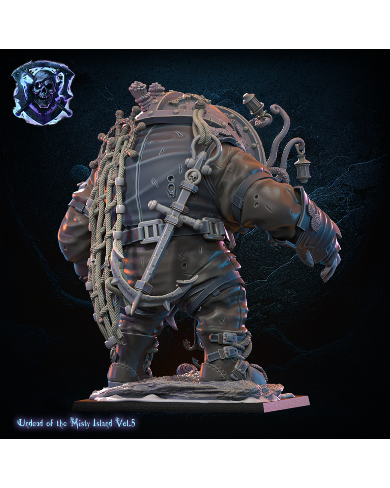 Deep Sea Diver & Small Beauty - Undead Ogre Pirate - TTRPG - Wargaming - Dungeons and Dragons