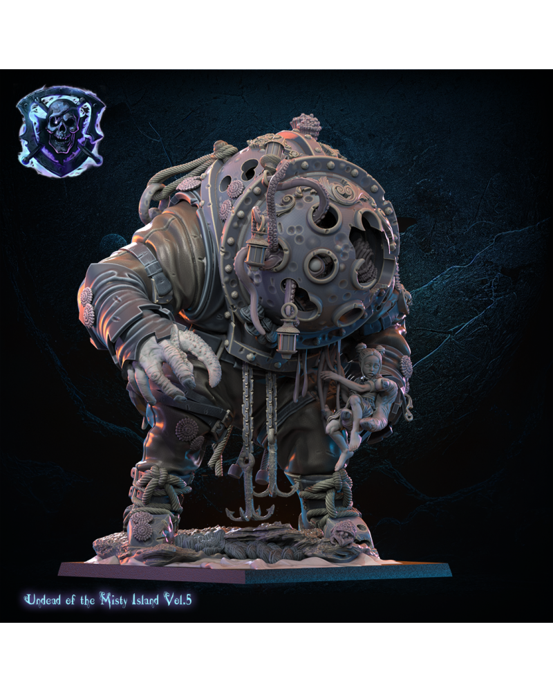 Deep Sea Diver & Small Beauty - Undead Ogre Pirate - TTRPG - Wargaming - Dungeons and Dragons
