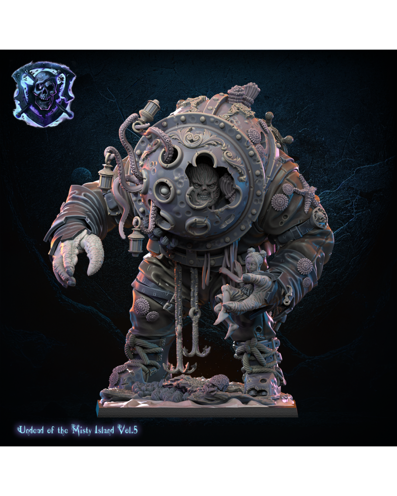 Deep Sea Diver & Small Beauty - Undead Ogre Pirate - TTRPG - Wargaming - Dungeons and Dragons