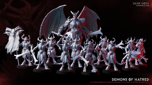 Demons of Hatred - by Dark Gods- Tabletop RPG Miniature - Roleplaying 3D Printed Fantasy Mini