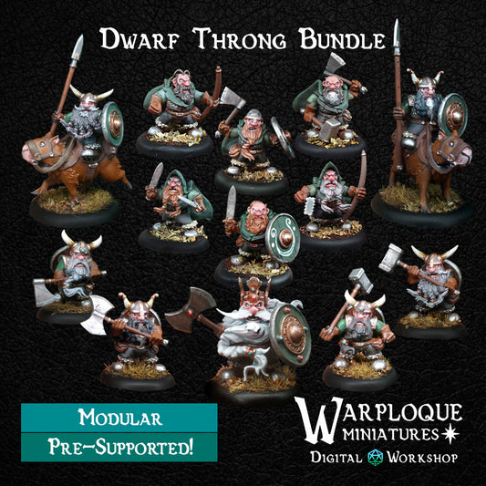 Dwarf Throng Bundle (x13)- TTRPG - Wargaming - Dungeons and Dragons
