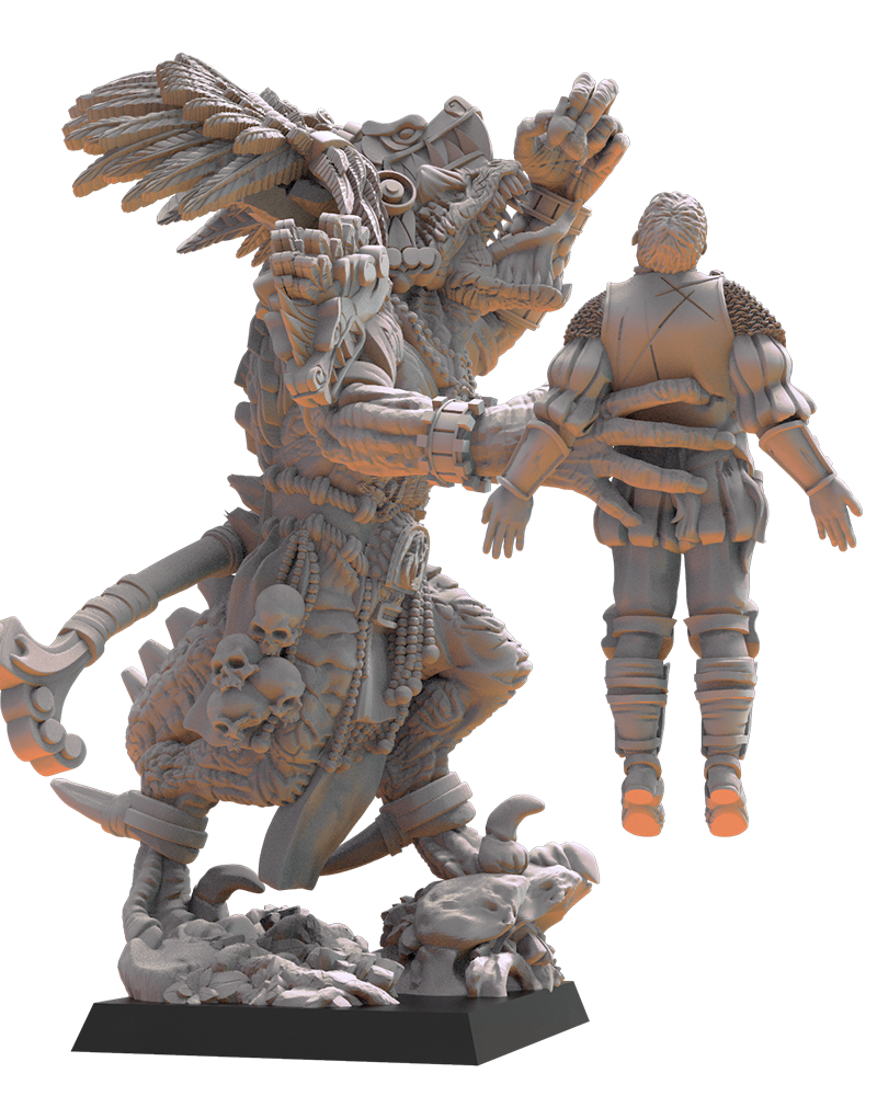 Ehecatl the Devourer - Lizard-men - TTRPG - Wargaming - Dungeons and Dragons