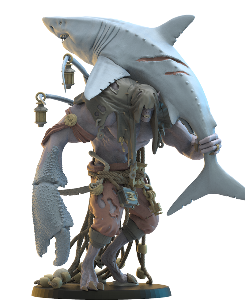 Eldritch "The Claw", Vycanthrope Hero - Undead Pirates - TTRPG - Wargaming - Dungeons and Dragons