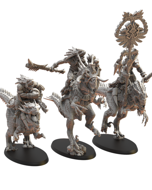 Ezocamatl Knights Command Group (x3) - Lizard-Men