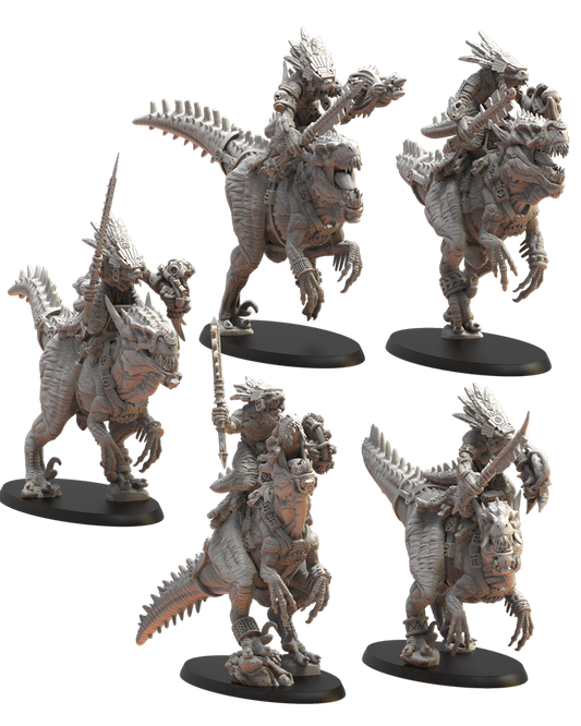 Ezocamatl Knights (x5) - Lizard-Men - TTRPG - Wargaming - Dungeons and Dragons