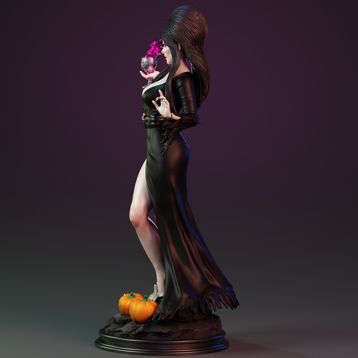 Elvira Mistress of the Dark Sculpture (75mm to 500mm) - Unassembled/Unpainted/3D Print