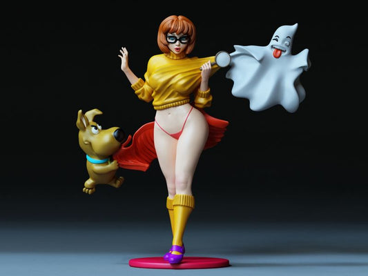 Velma SFW/NSFW Sculpture (75mm to 500mm) - Unassembled/Unpainted/3D Print