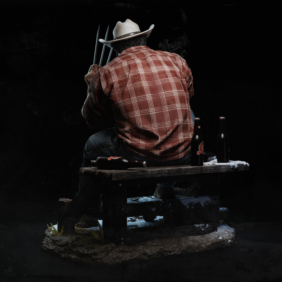 Sculpture Logan (75 mm à 500 mm) - Non assemblée/Non peinte/Impression 3D
