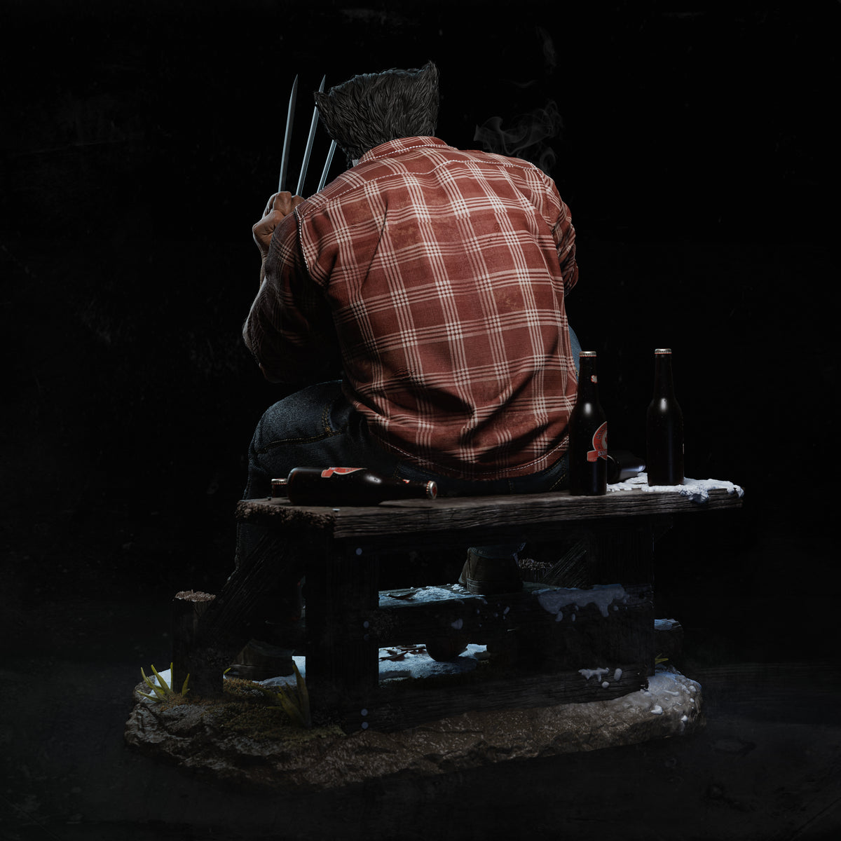 Sculpture Logan (75 mm à 500 mm) - Non assemblée/Non peinte/Impression 3D