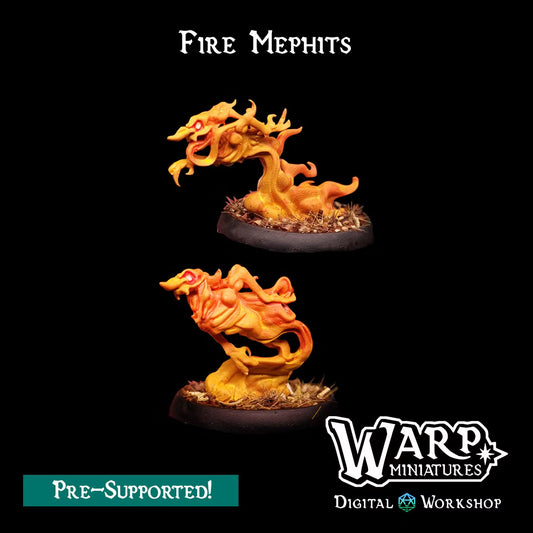 Fire Mephits (x2) - Elementals - TTRPG - Wargaming - Dungeons and Dragons