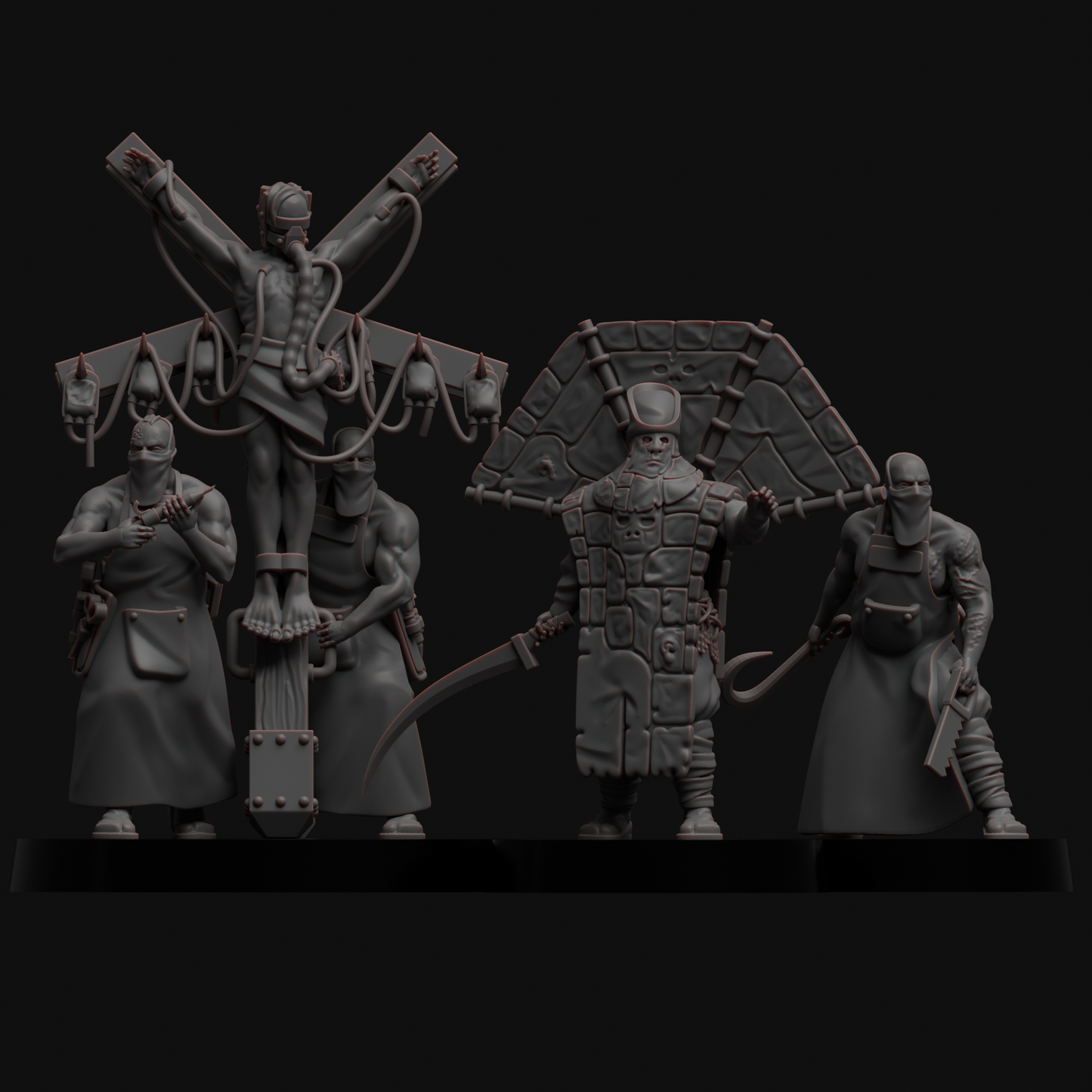 Thul Command and Flesh Doctor (x9) - TTRPG - Wargaming - Grimdark
