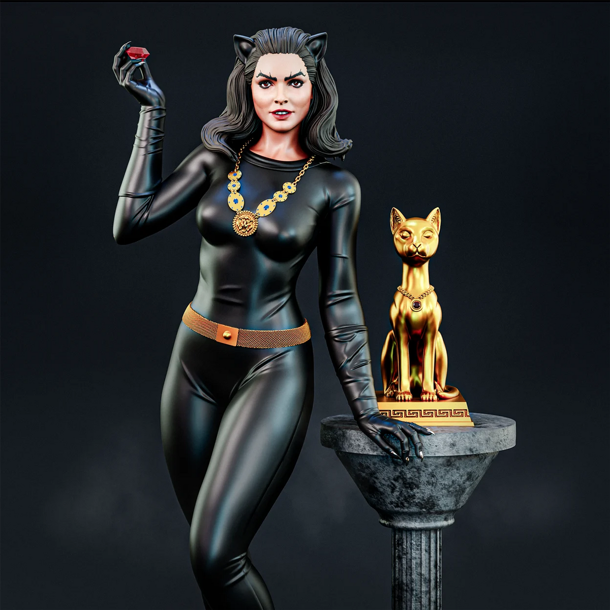 Julie Newmar Catwoman (75mm to 500mm) - Unassembled/Unpainted/3D Print