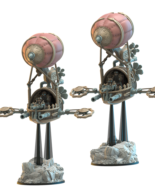 Fugl Airkopters (x2) - Dwarven Airship - TTRPG - Wargaming - LOTR - Dungeons and Dragons