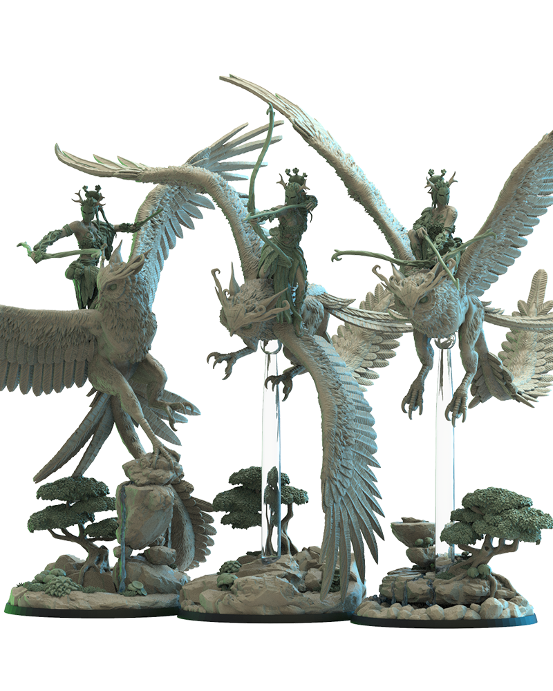 Fukuro Archers (x3) - Wood Elves - TTRPG - Wargaming - Dungeons and Dragons