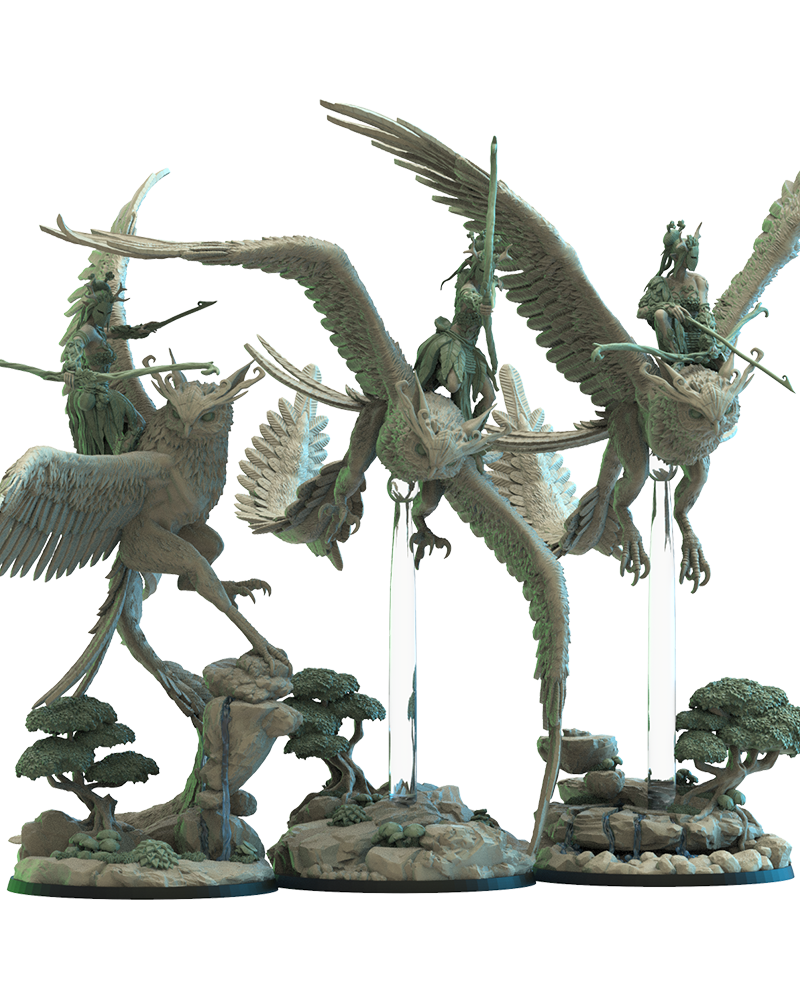Fukuro Archers (x3) - Wood Elves - TTRPG - Wargaming - Dungeons and Dragons