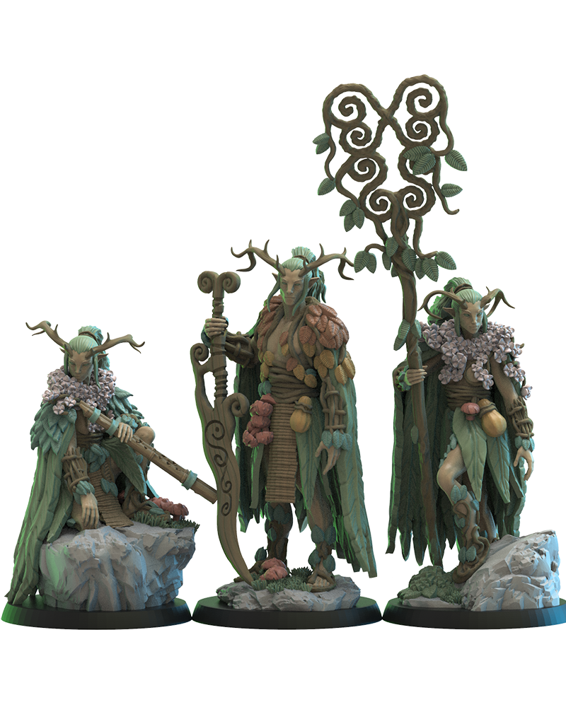 Fumetsu Mugen Guard CG - Wood Elves  - by Lost Kingdom - Tabletop RPG Miniature - Roleplaying 3D Printed Fantasy Mini