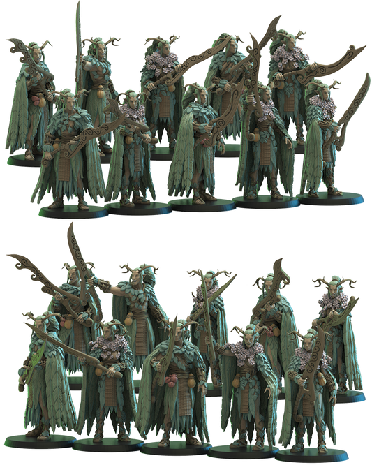 Fumetsu Mugen Guard Regiment - Wood Elves - by Lost Kingdom - Tabletop RPG Miniature - Roleplaying 3D Printed Fantasy Mini