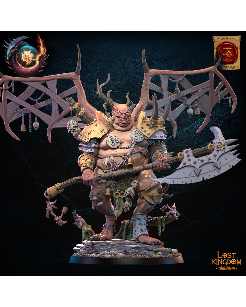 Gluttony Exalted Herald - Warriors of the Dark Gods - TTRPG - Wargaming - Dungeons and Dragons