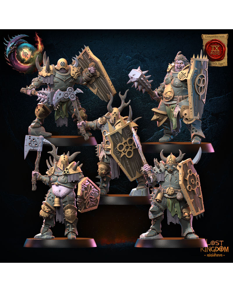 Gluttony Warriors (x10) - Warriors of the Dark Gods - TTRPG - Wargaming - Dungeons and Dragons