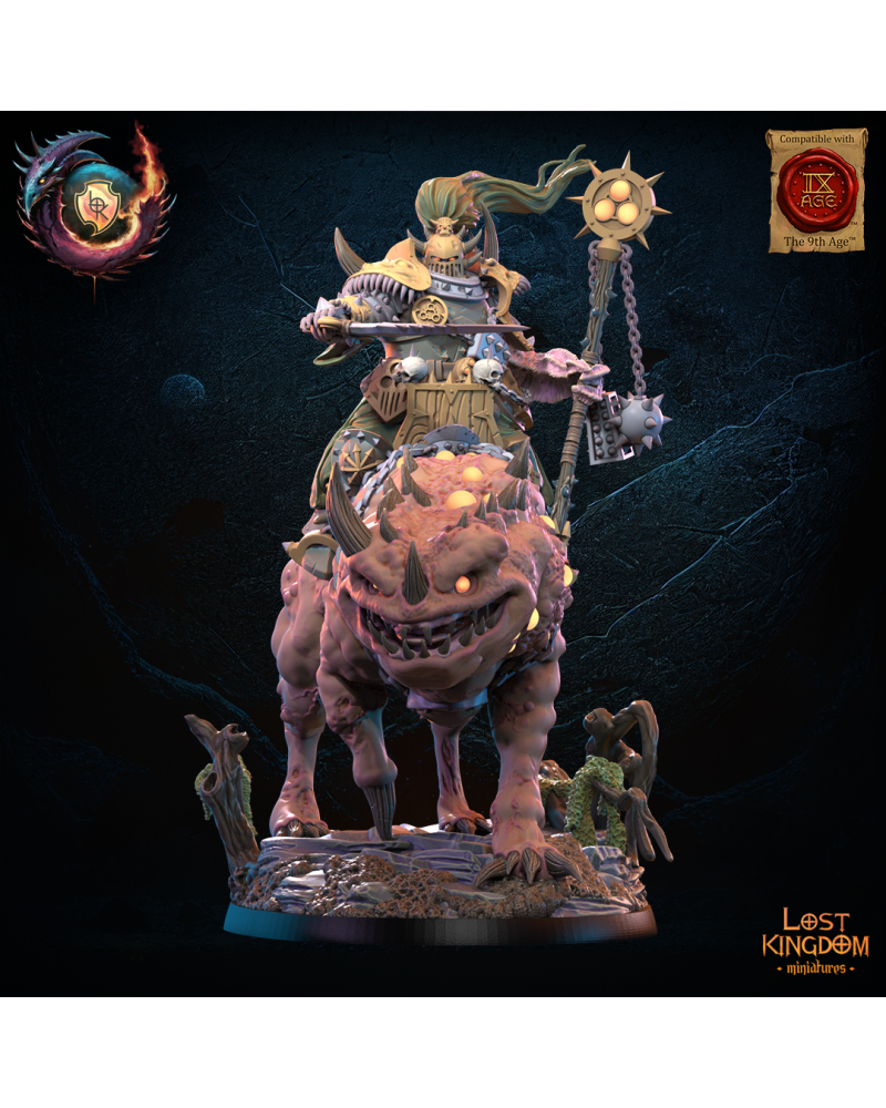 Gluttony Warriors Knight Hero on Rotten Beast - Warriors of the Dark Gods - TTRPG - Wargaming - Dungeons and Dragons
