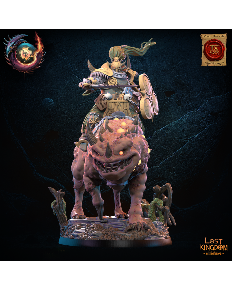 Gluttony Warriors Knight Hero on Rotten Beast - Warriors of the Dark Gods - TTRPG - Wargaming - Dungeons and Dragons