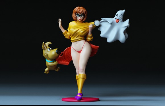 Velma SFW/NSFW Sculpture (75mm to 500mm) - Unassembled/Unpainted/3D Print