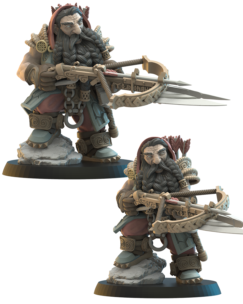 Harald, Armbrøst Hero - Dwarven - TTRPG - Wargaming - LOTR - Dungeons and Dragons