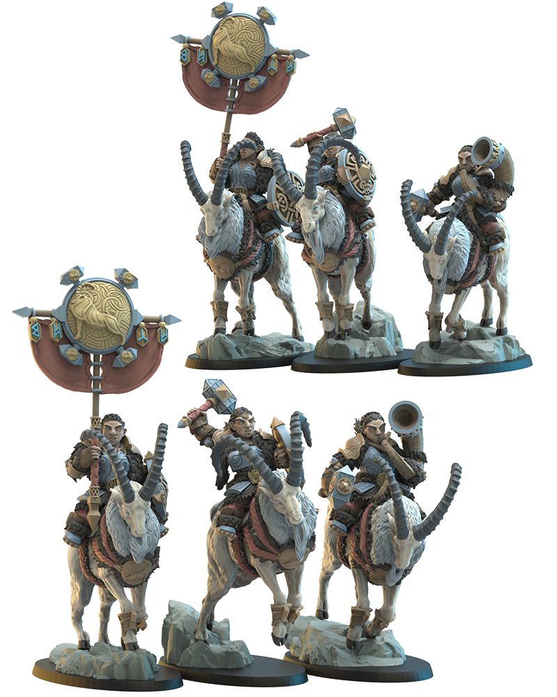 Heiðrun Regiment CG (x3) - Dwarves - TTRPG - Wargaming - LOTR - Dungeons and Dragons