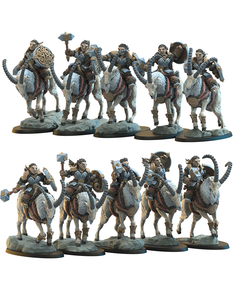 Heiðrun Regiment (x5) - Dwarves - TTRPG - Wargaming - LOTR - Dungeons and Dragons