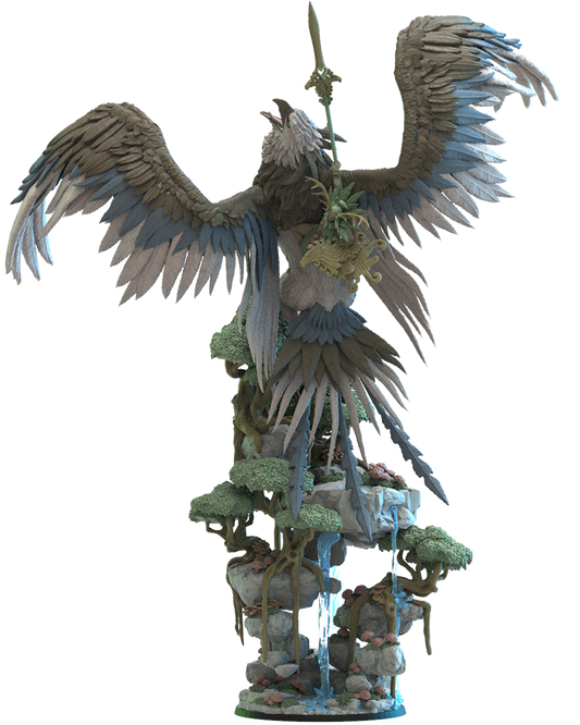 Hiroto Ougiwashi Whisperer - Wood Elf EagleRider - Dungeons and Dragons&nbsp;- Compatible with Warhammer 40K - by Lost Kingdom - Tabletop RPG Miniature - Roleplaying 3D Printed Fantasy Mini