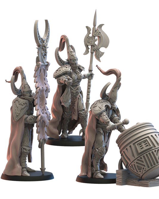 Garde de Hisui CG (x3) - Elfes de la nuit - JDR - Wargame - Donjons et Dragons
