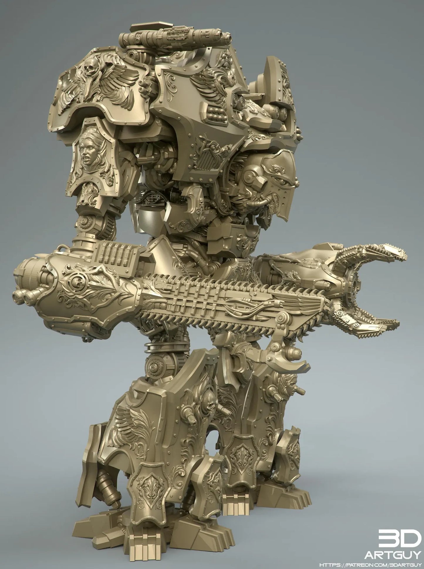 Walking Cathedral V1 - War Construct - TTRPG/Wargaming - Thunderhawk Proxy  - Compatible with Warhammer 40K - by 3Dartguy- Tabletop RPG Miniature - Roleplaying 3D Printed Fantasy Mini