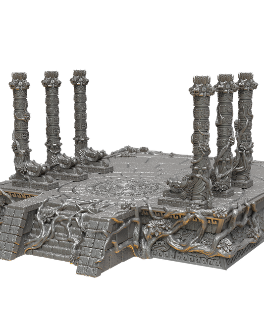Iluikatl Platform - by Lost Kingdom - Lizard Men Terrain - TTRPG Terrain - Wargaming Terrain - Dungeons and Dragons