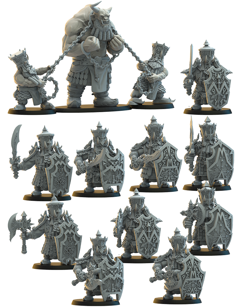 Immortal Regiment (x13) - Chaos Dwarves - TTRPG - Wargaming - Dungeons and Dragons
