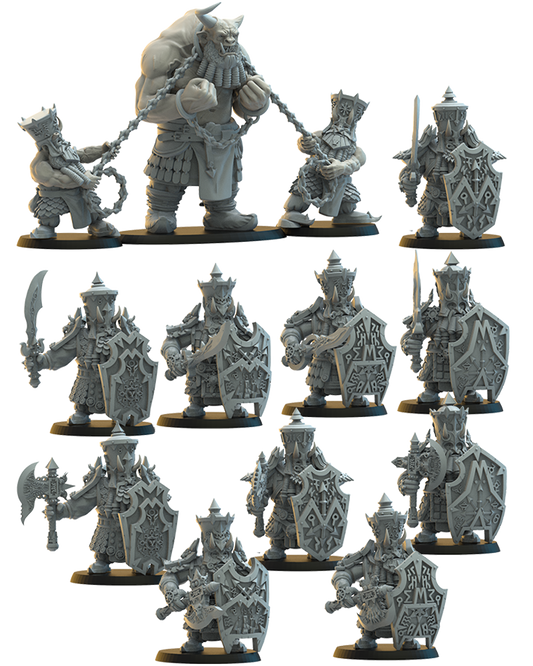 Immortal Regiment (x13) - Chaos Dwarves - TTRPG - Wargaming - Dungeons and Dragons