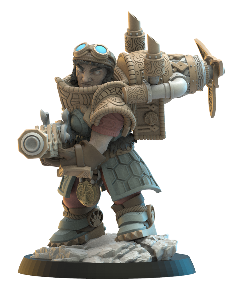 Inga, Engineer Captain - Dwarven - TTRPG - Wargaming - LOTR - Dungeons and Dragons