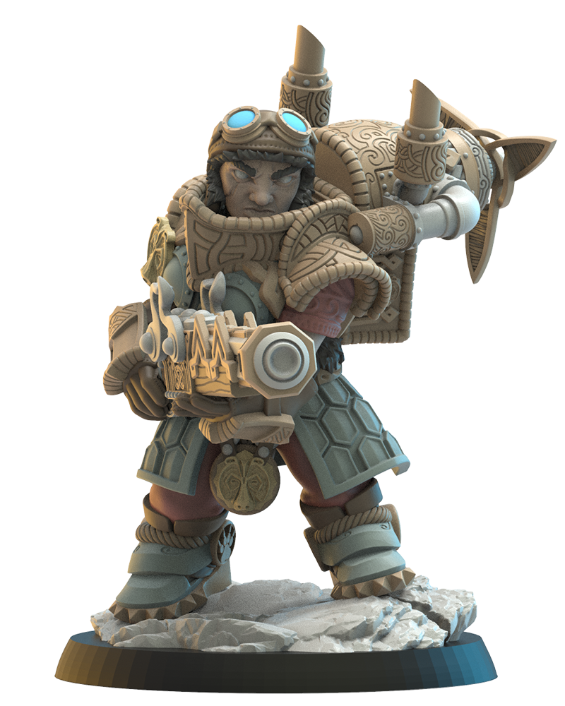 Inga, Engineer Captain - Dwarven - TTRPG - Wargaming - LOTR - Dungeons and Dragons