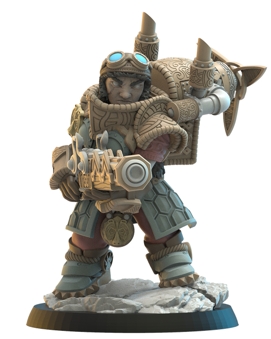 Inga, Engineer Captain - Dwarven - TTRPG - Wargaming - LOTR - Dungeons and Dragons