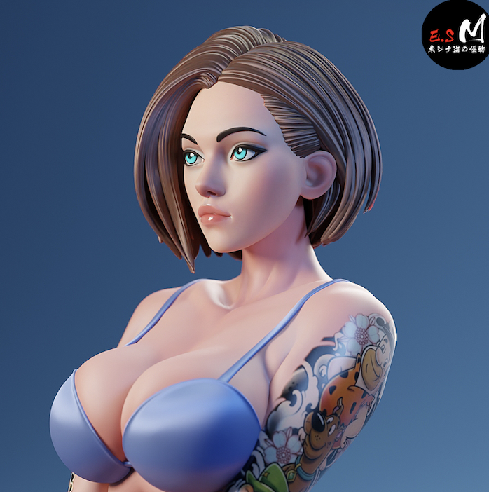 Jill Valentine SFW/NSFW Sculpture (75mm to 500mm) - Unassembled/Unpainted/3D Print