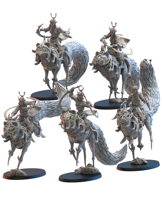 Kamaitachi riders (x5) Night Elves - TTRPG - Wargaming - Dungeons and Dragons