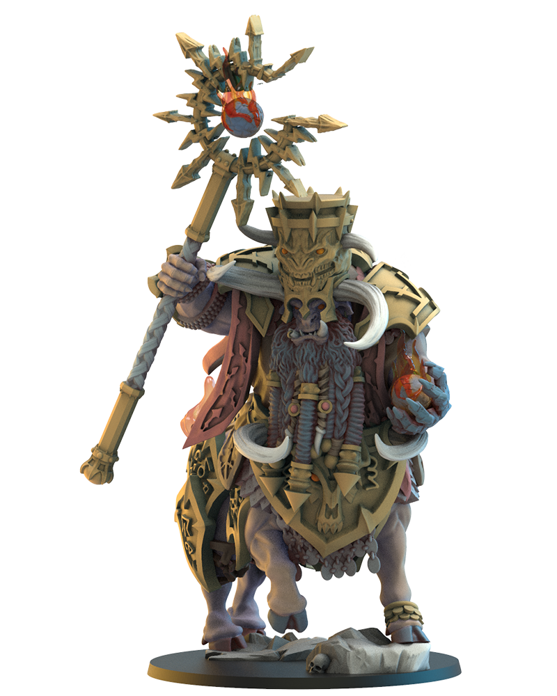 Kassuth Fireshaper, Taurukh Sorcerer - Chaos Dwarf - TTRPG - Wargaming - Dungeons and Dragons