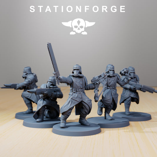 GrimGuard - Trench Runners (x5) - Station Forge - TTRPG -Wargaming - Grimdark