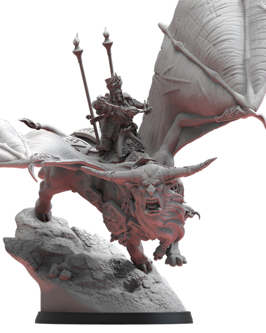Krun-ghaz Firehands on Lamassu Scholar - Chaos Dwarf - TTRPG - Wargaming - Dungeons and Dragons