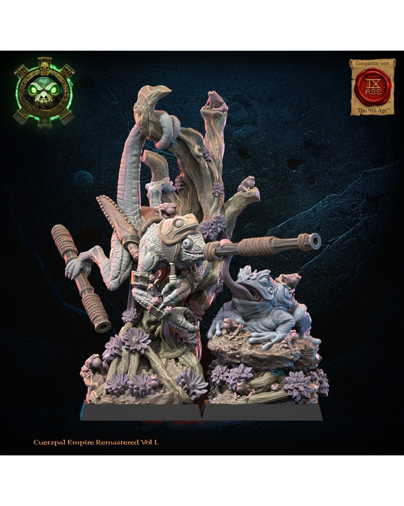 Kuaxotl Heroine with Tamasoluey - Lizard-Men - Wargaming - TTRPG - Dungeons and Dragons