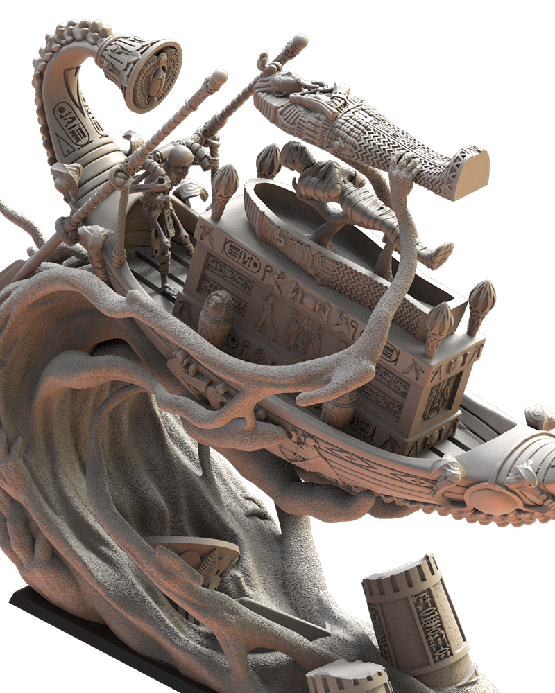 Kufu Ship - Tomb Kings - Undead - TTRPG - Wargaming - Dungeons and Dragons
