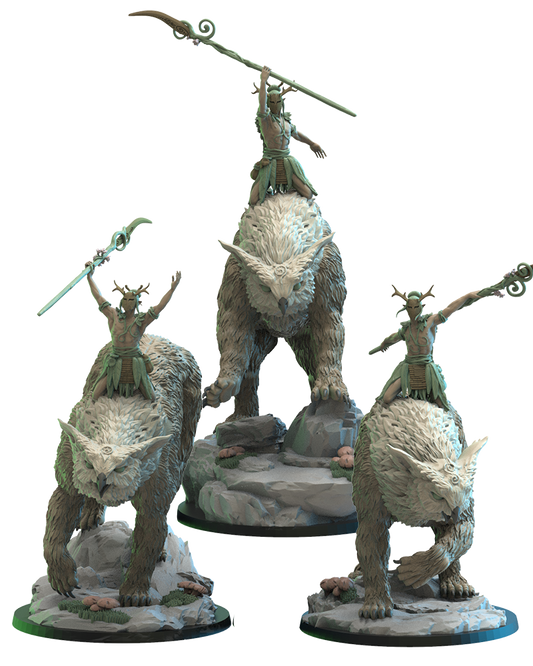 Kumakuro Riders (x3) Wood Elves - TTRPG - Wargaming - Dungeons and Dragons