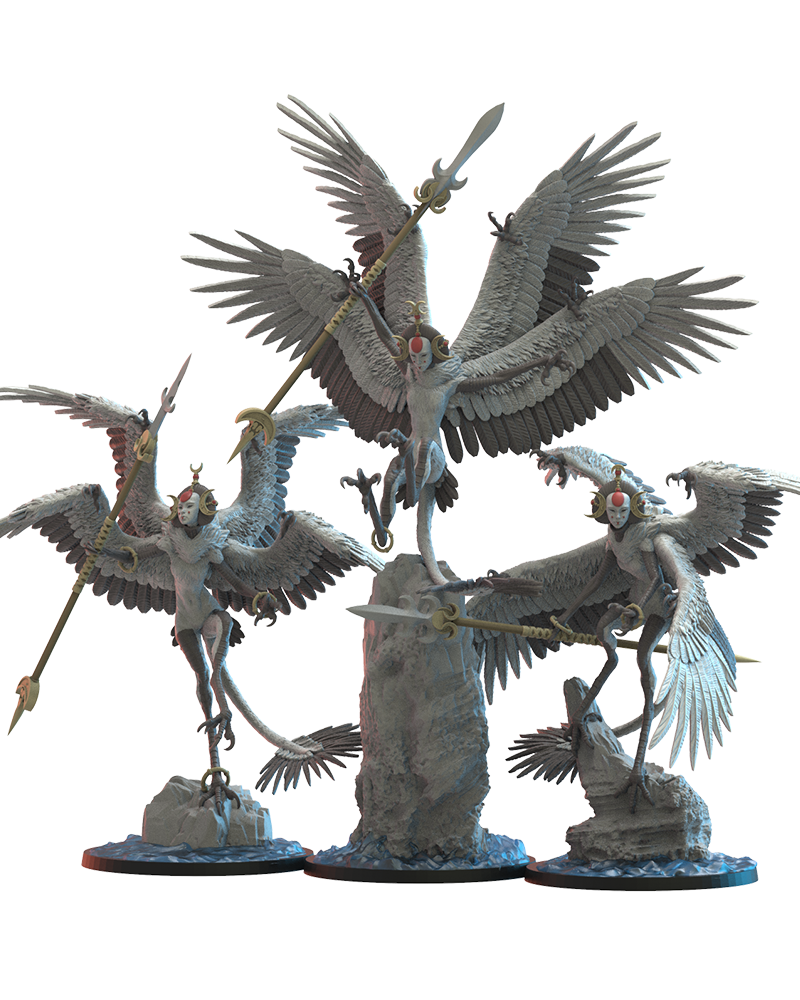 Kurēnjosei Regiment (x3) - Harpies - TTRPG - Wargaming - Dungeons and Dragons